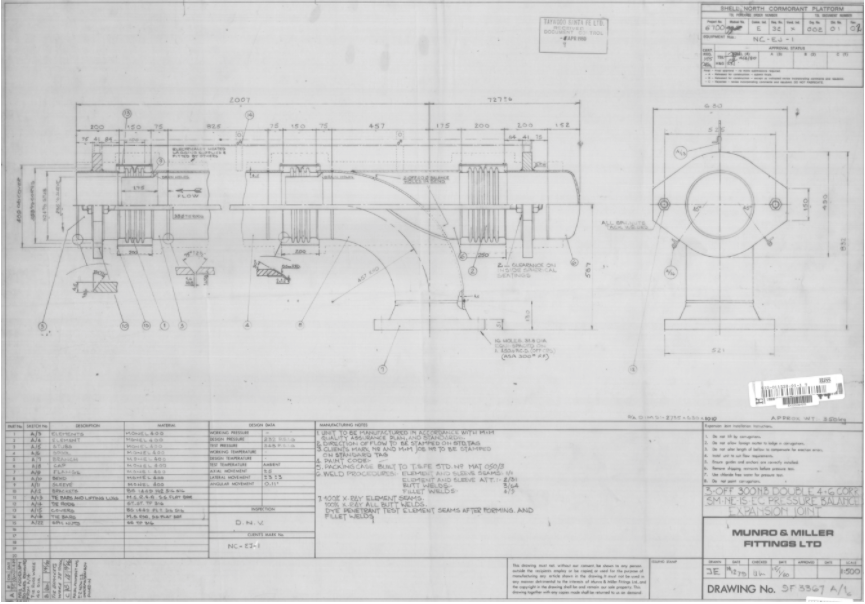 munro miller expansion joint drawing